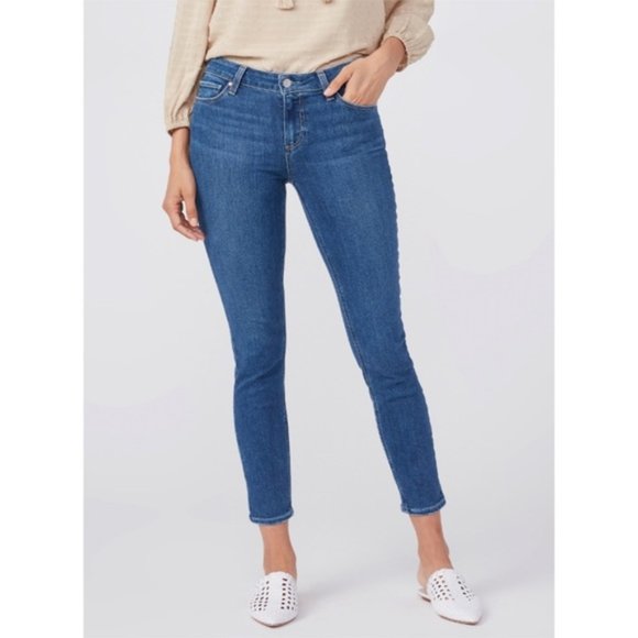 Paige Verdugo Ankle Denim Angelina Wash Skinny Leg Mid Rise Jeans Size 27 - Picture 1 of 12